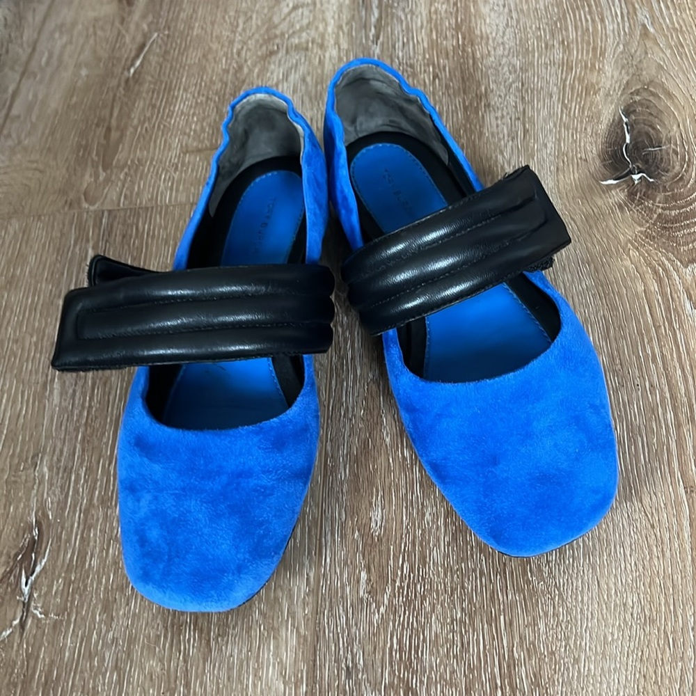 Tory Burch Kids Blue and Black Dress Shoes